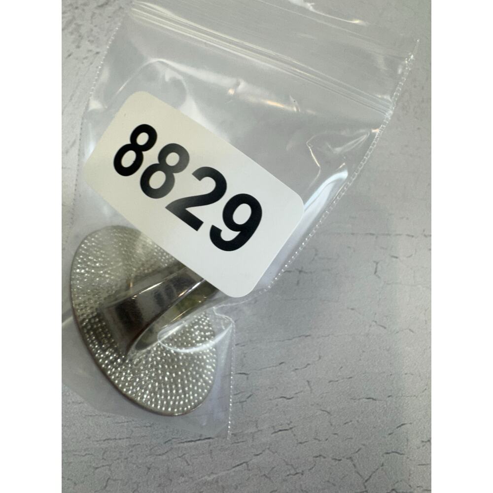 Bold Blue Oval Stone Statement Ring 10 Silver Ton… - image 8